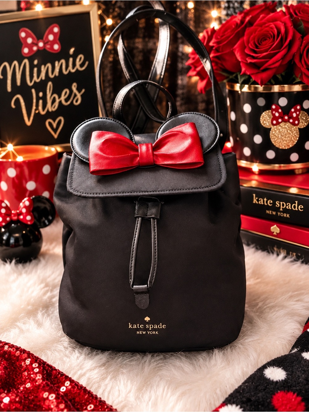 Disney x Kate Spade New York Minnie 3D Flap Backpack